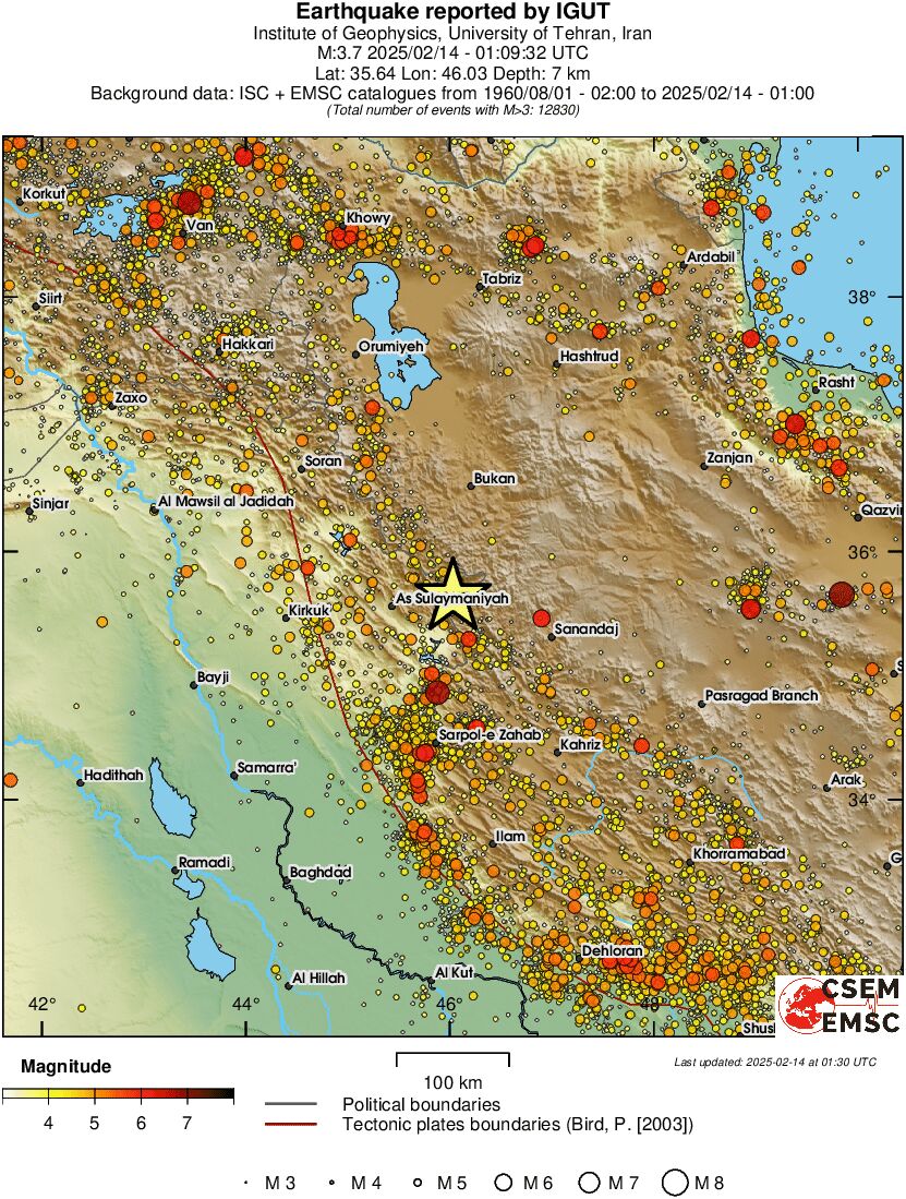regional magnitude historical seismicity
