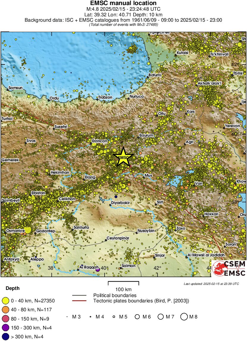regional historical seismicity
