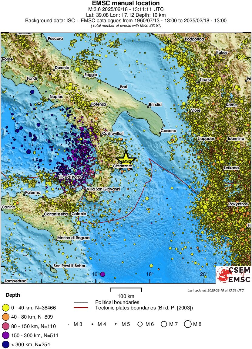 regional historical seismicity