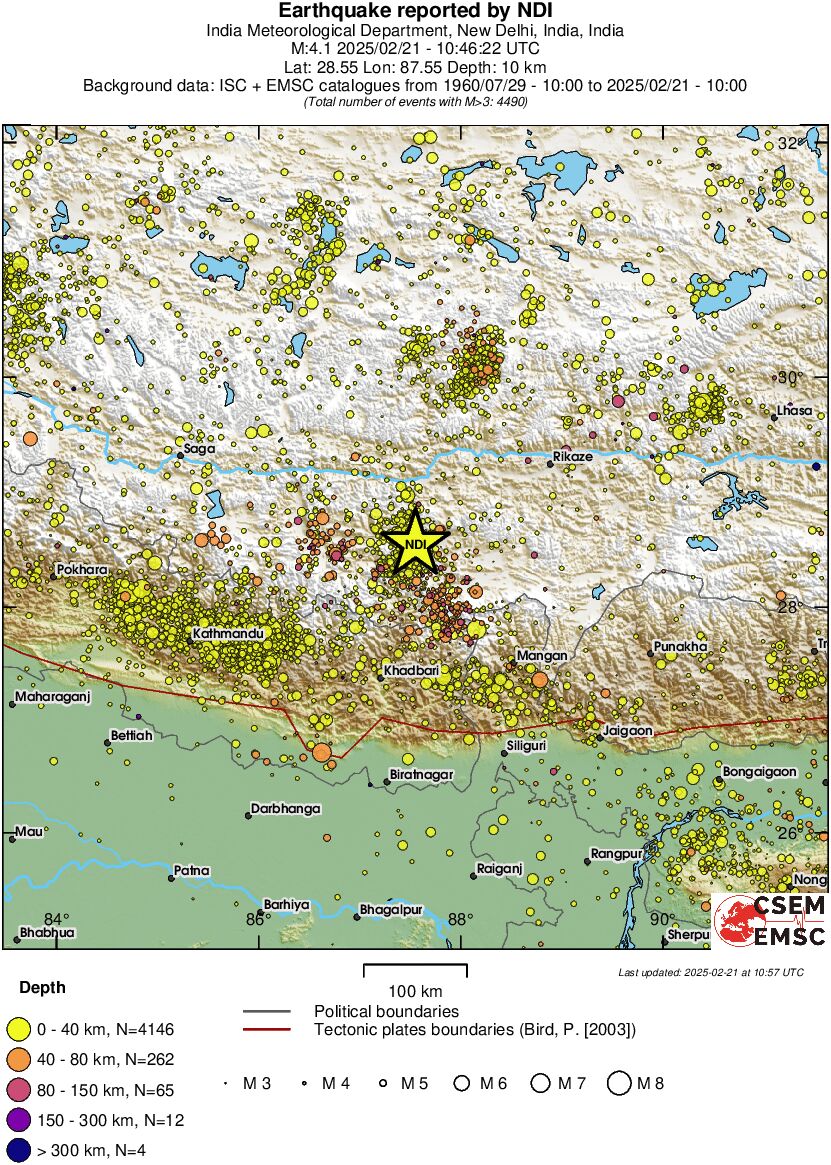 regional historical seismicity