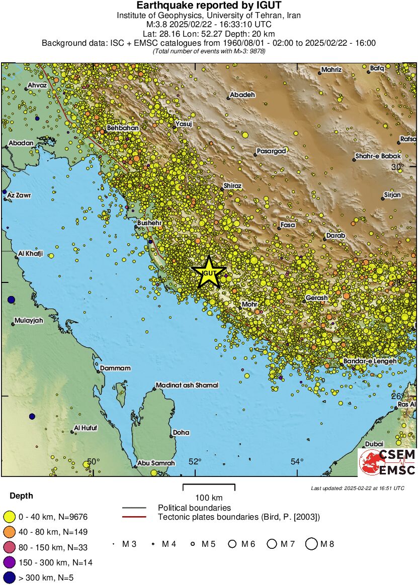 regional historical seismicity
