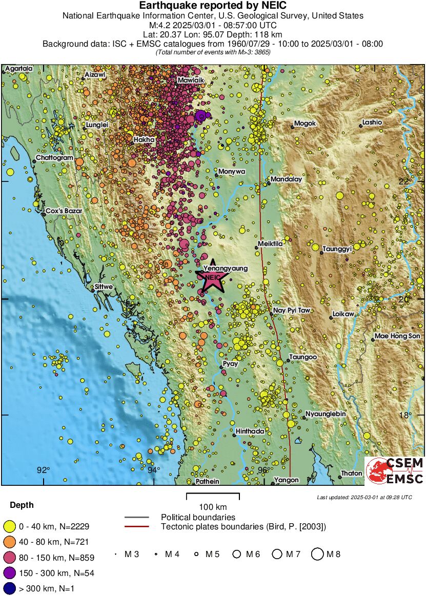 regional historical seismicity