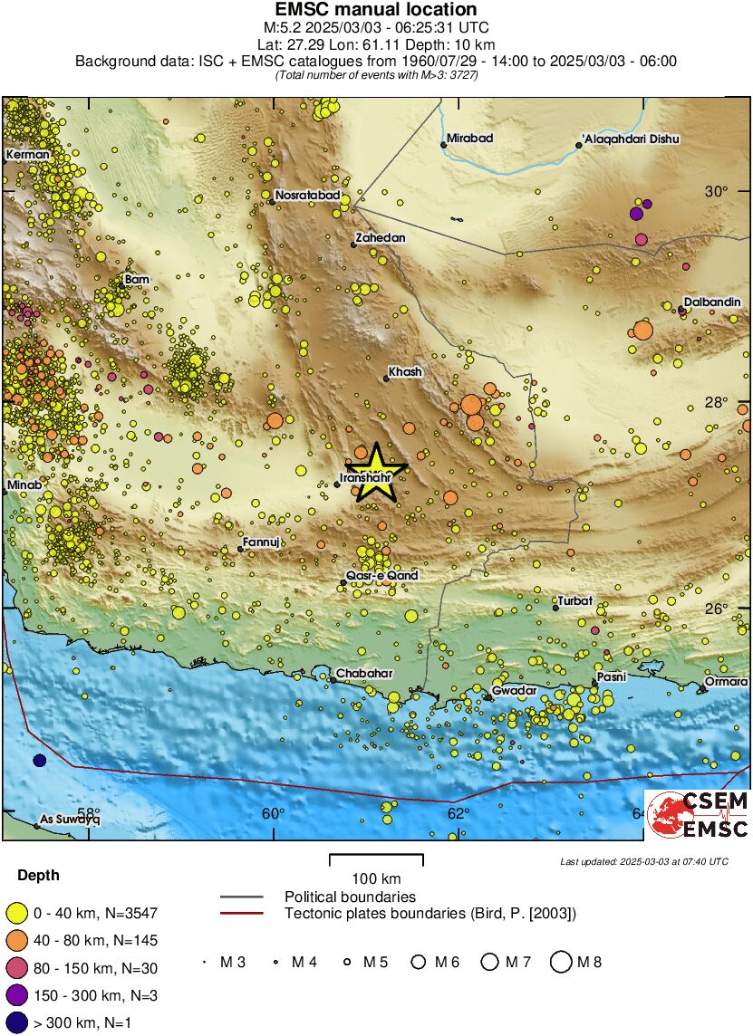 regional historical seismicity