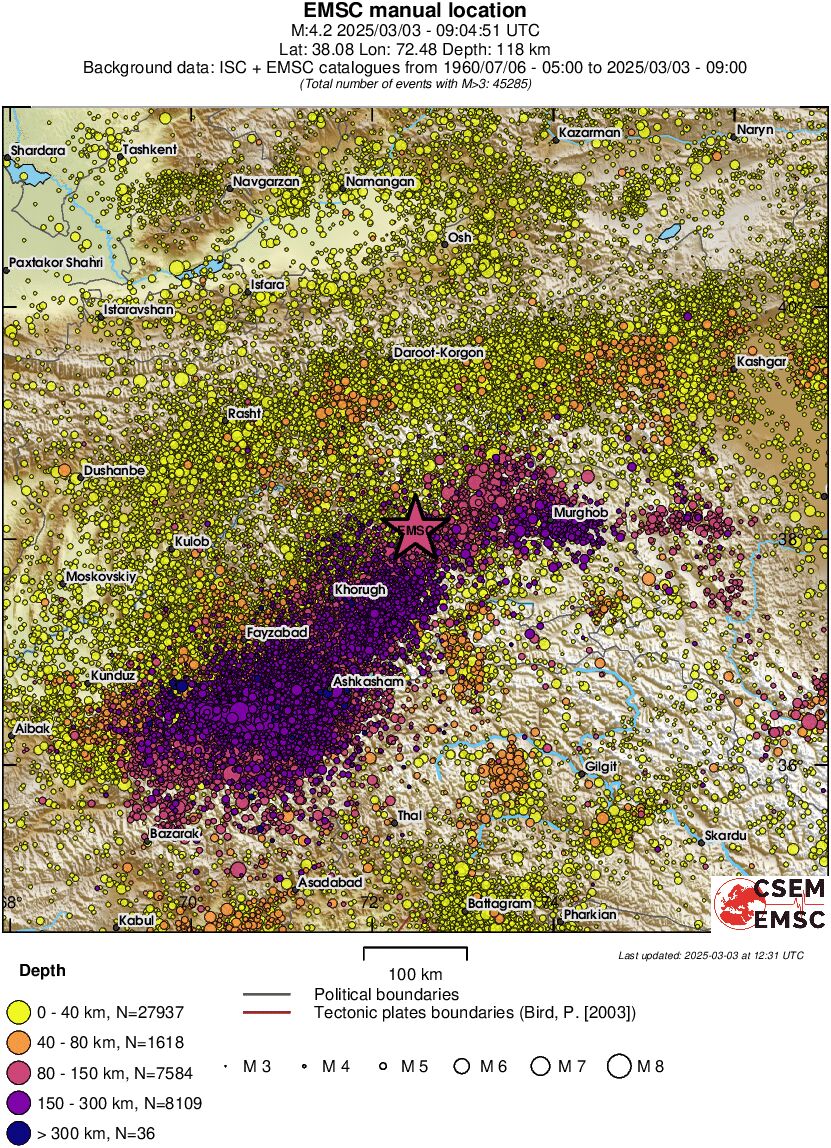 regional historical seismicity