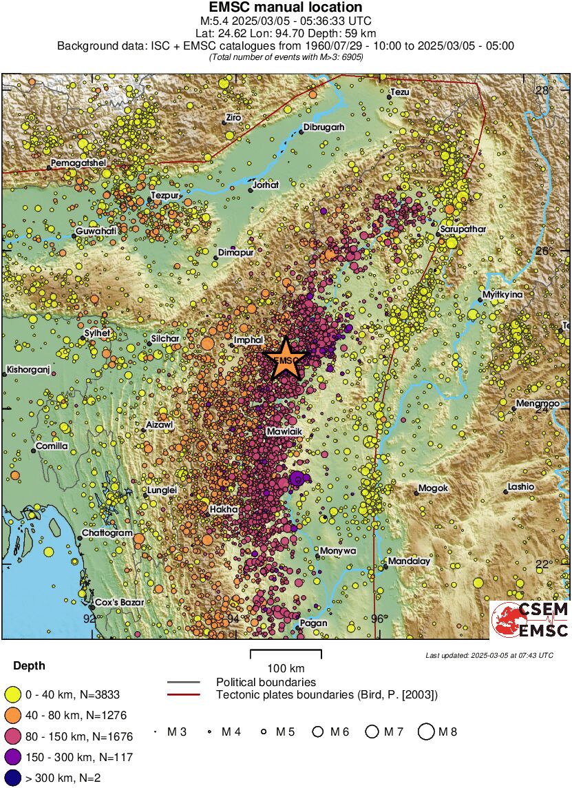 regional historical seismicity