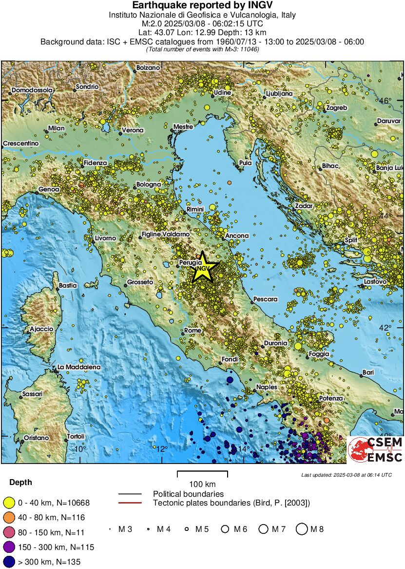 regional historical seismicity