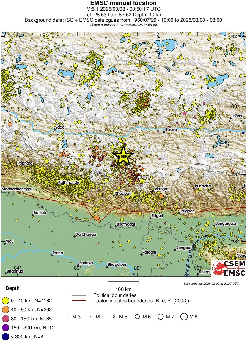 regional historical seismicity