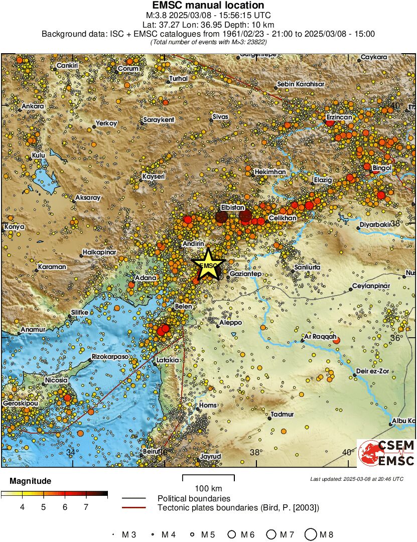regional magnitude historical seismicity