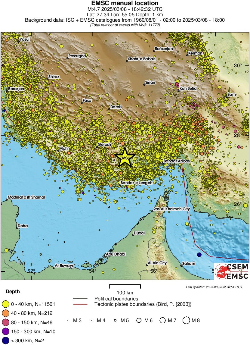 regional historical seismicity