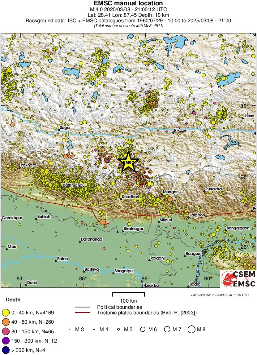 regional historical seismicity