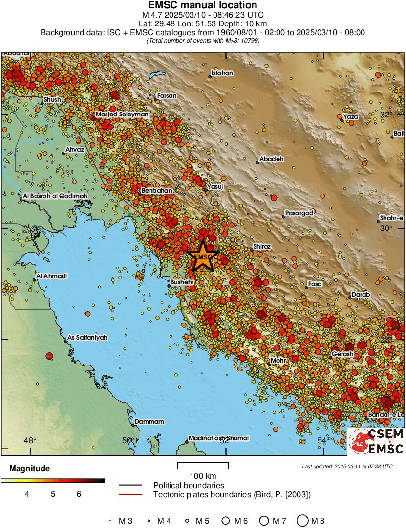 regional magnitude historical seismicity