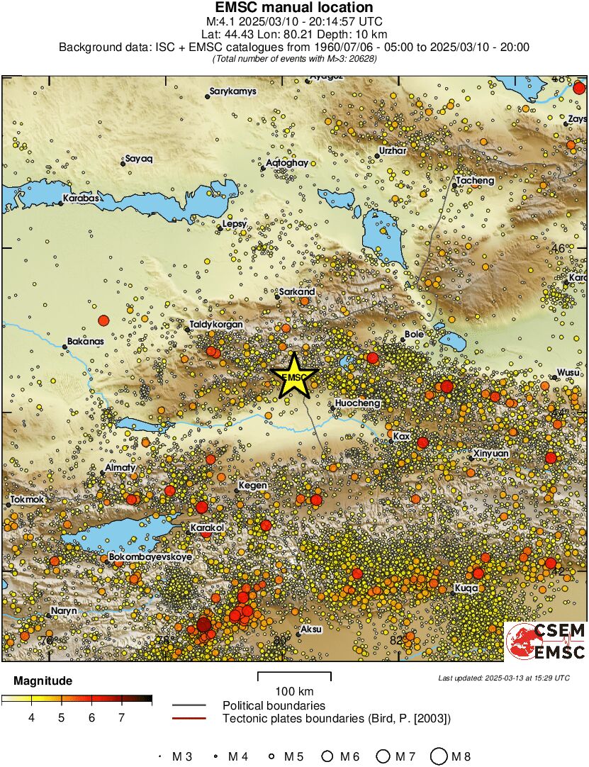 regional magnitude historical seismicity