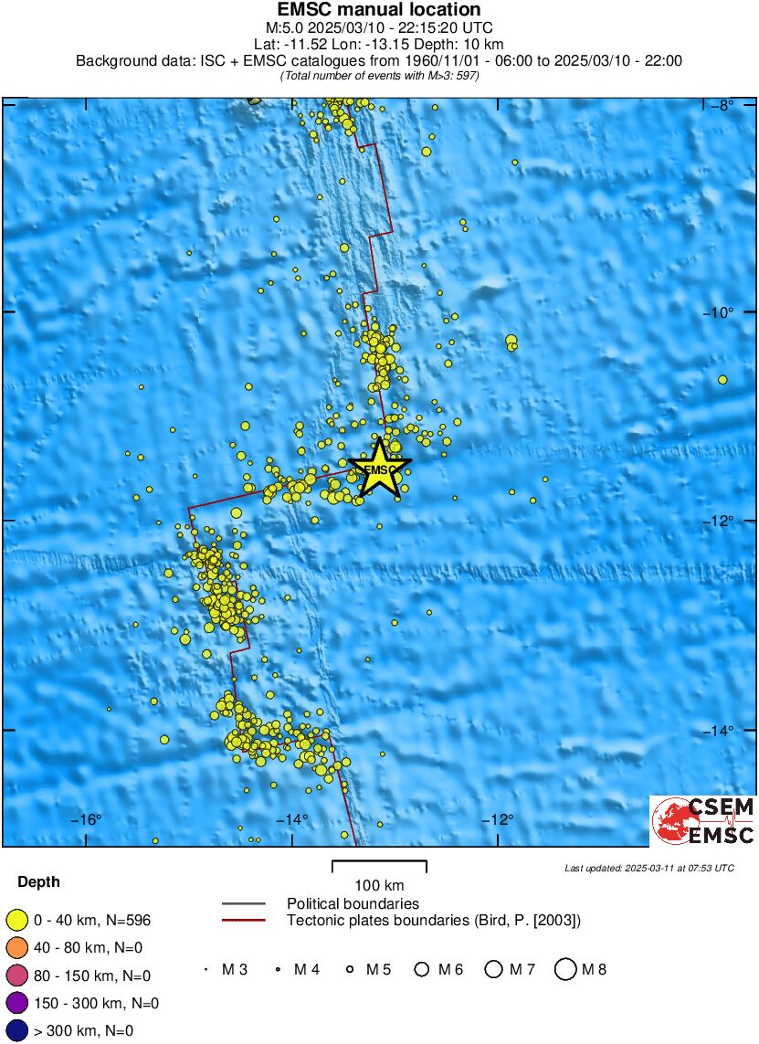 regional historical seismicity