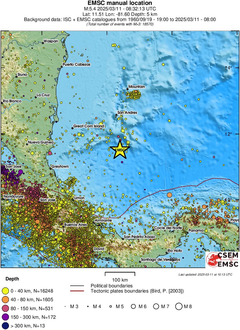 regional historical seismicity