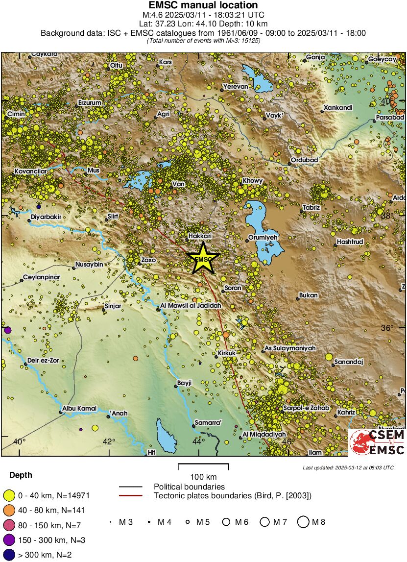 regional historical seismicity