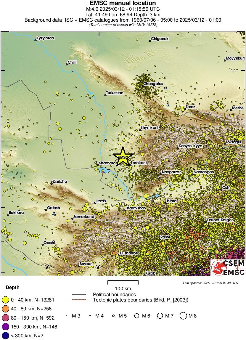 regional historical seismicity