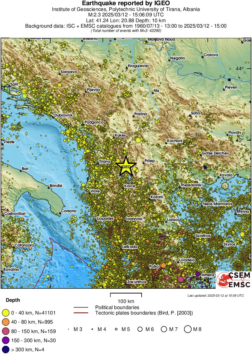 regional historical seismicity