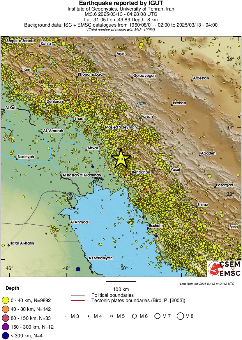 regional historical seismicity