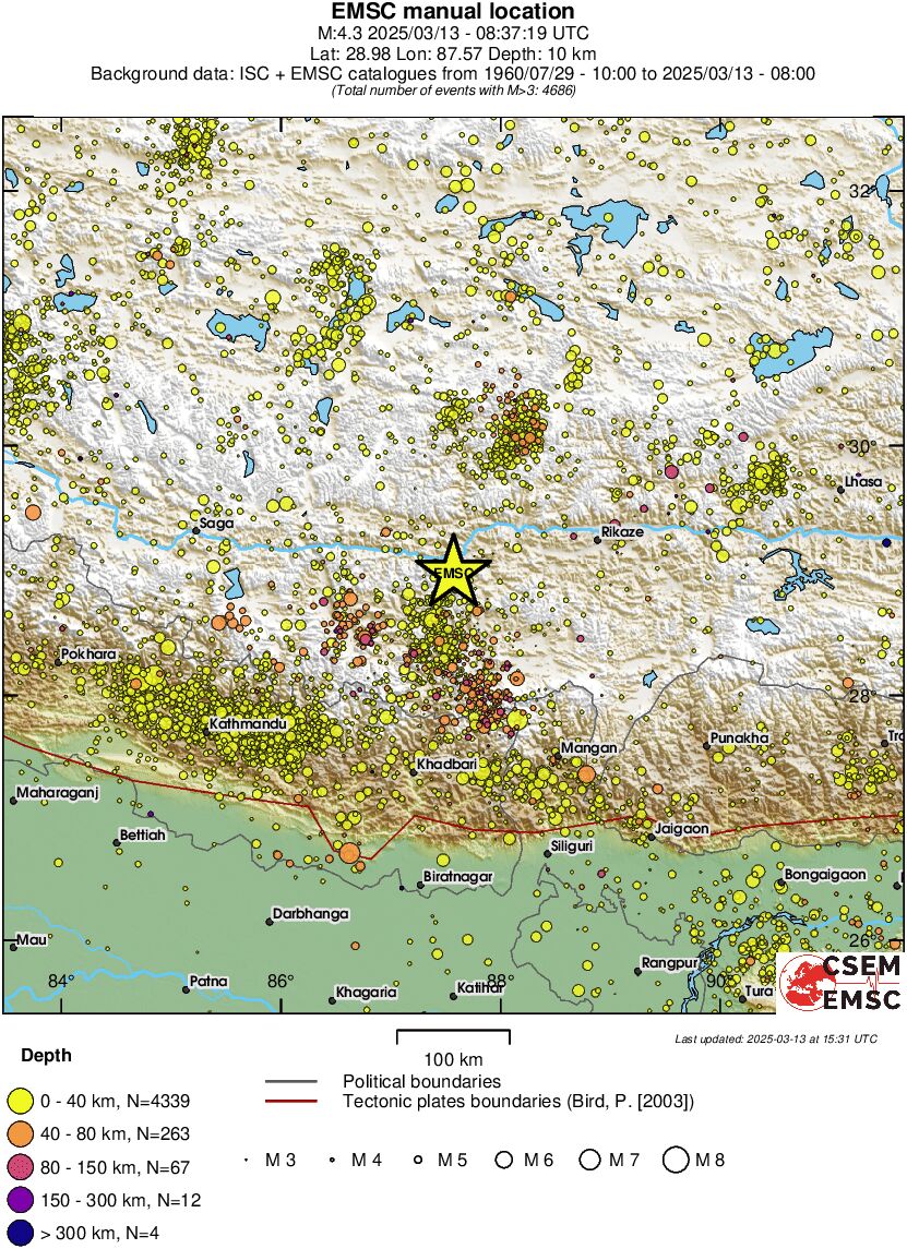 regional historical seismicity