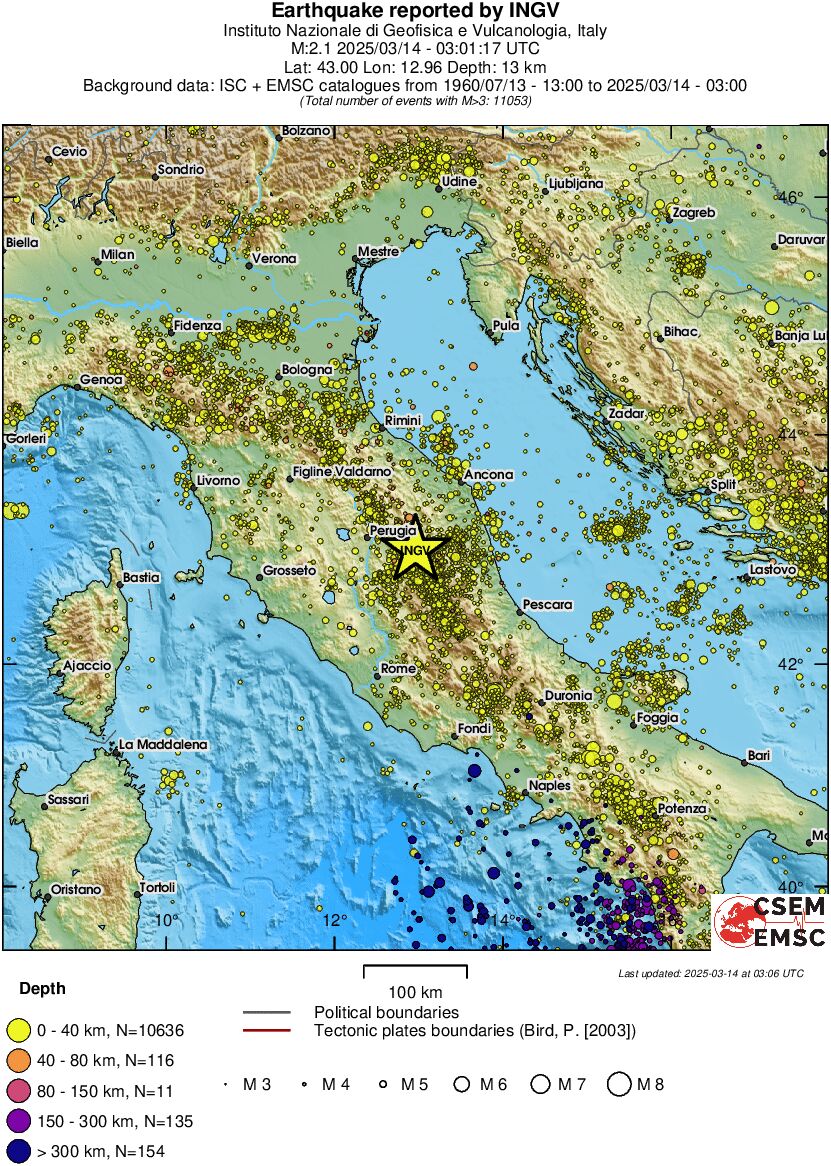 regional historical seismicity