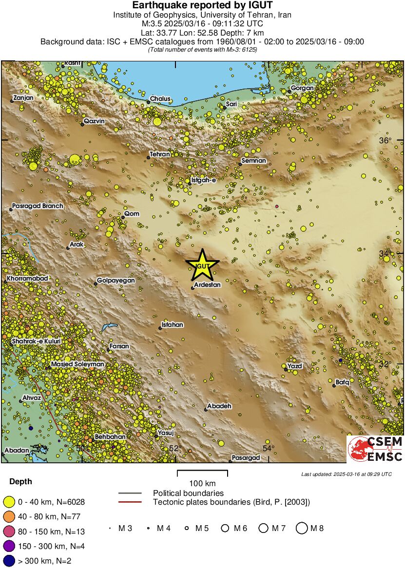 regional historical seismicity