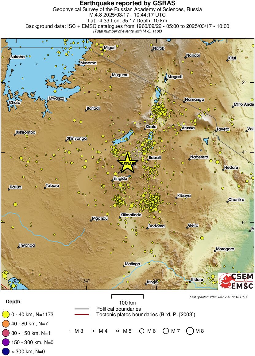 regional historical seismicity