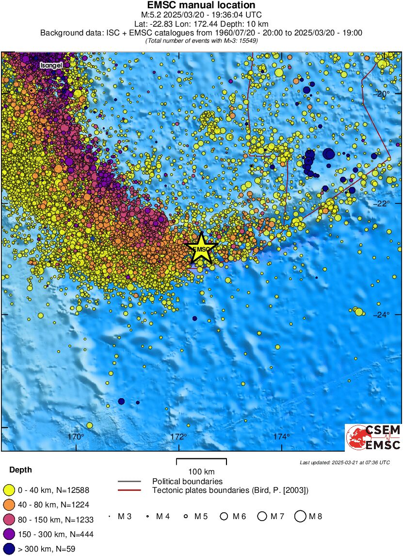 regional historical seismicity