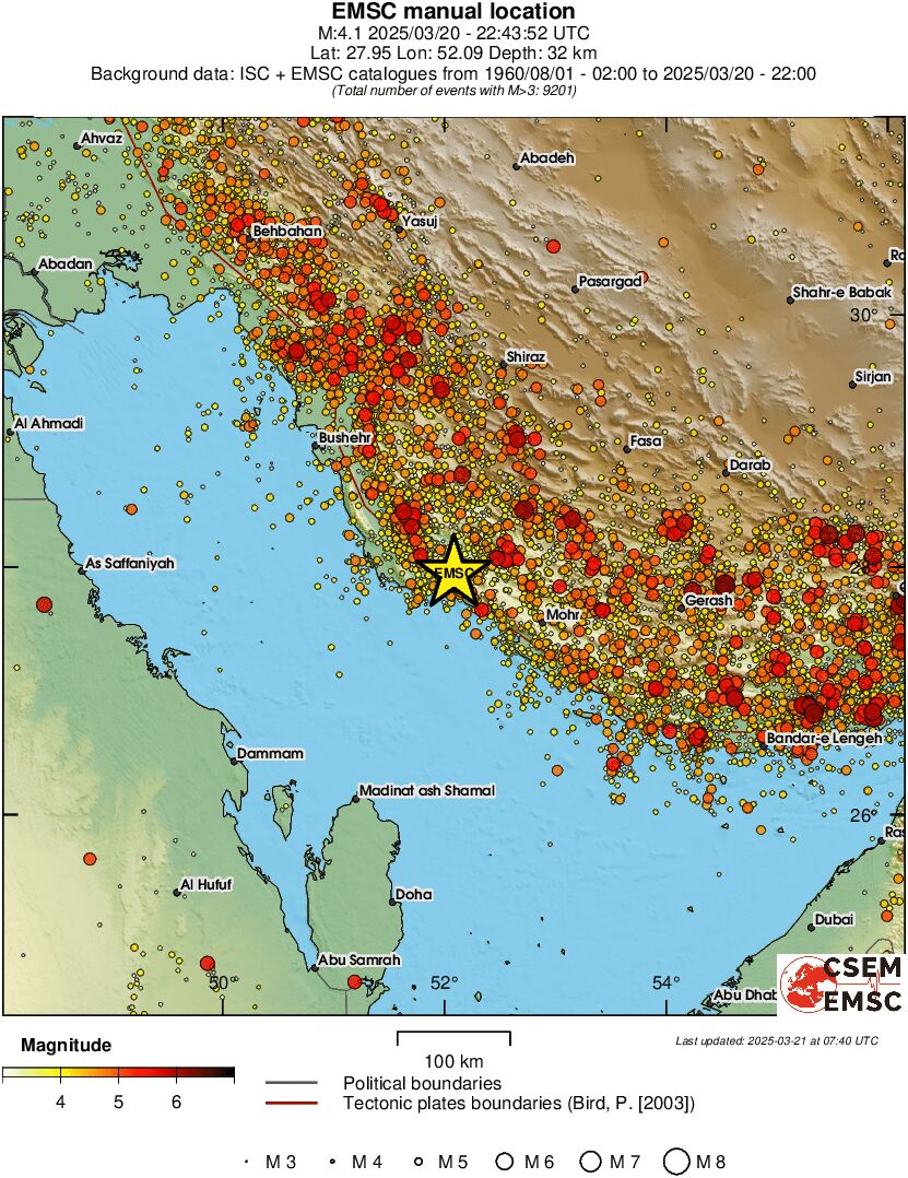 regional magnitude historical seismicity