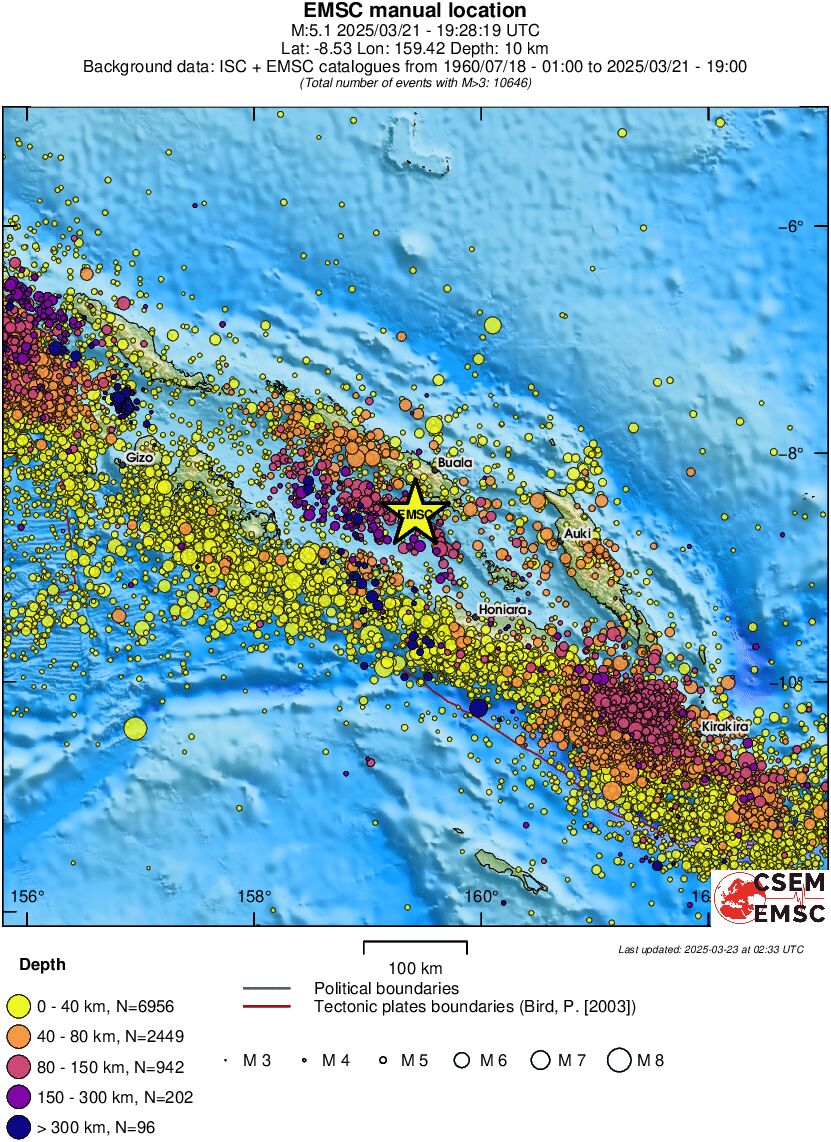 regional historical seismicity