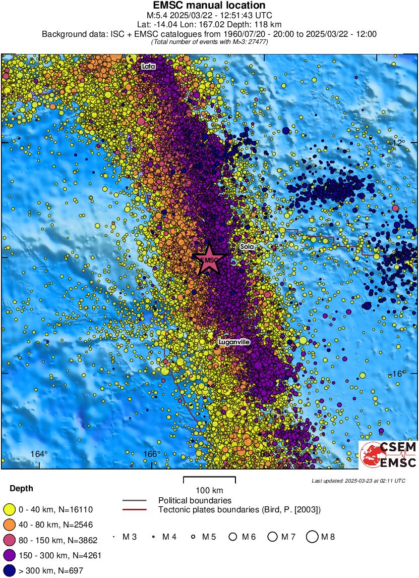 regional historical seismicity