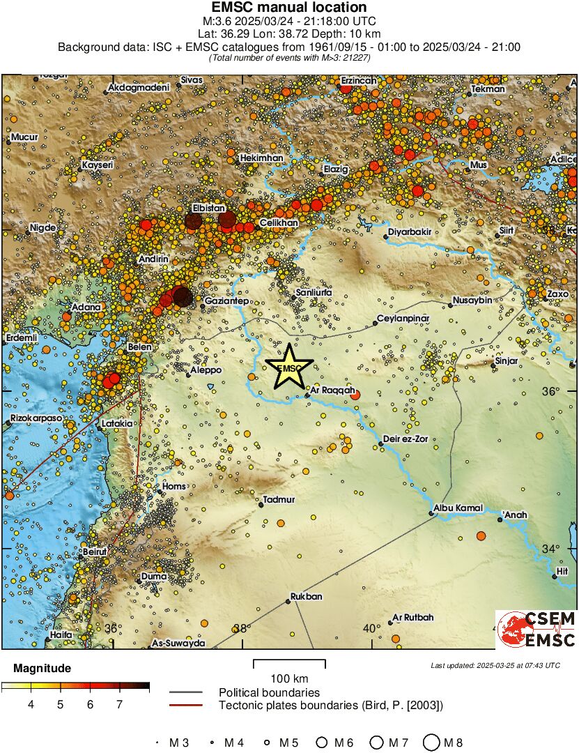 regional magnitude historical seismicity