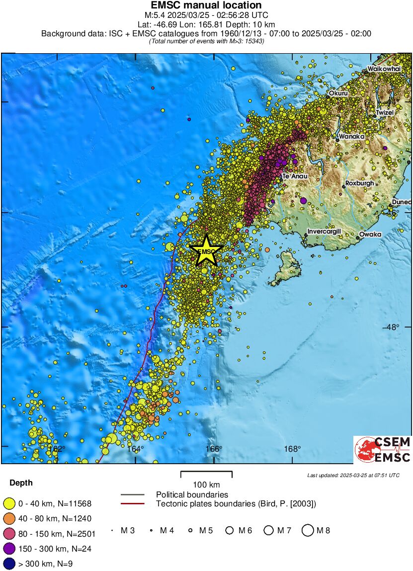regional historical seismicity