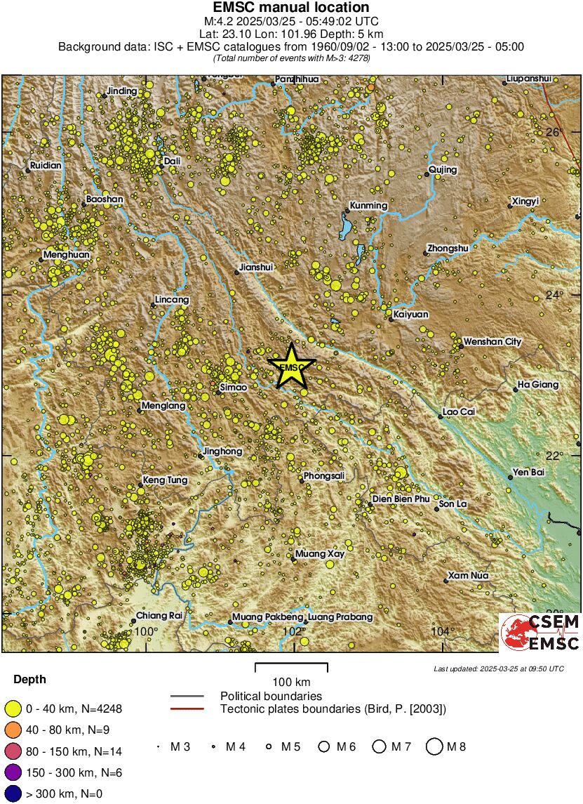 regional historical seismicity