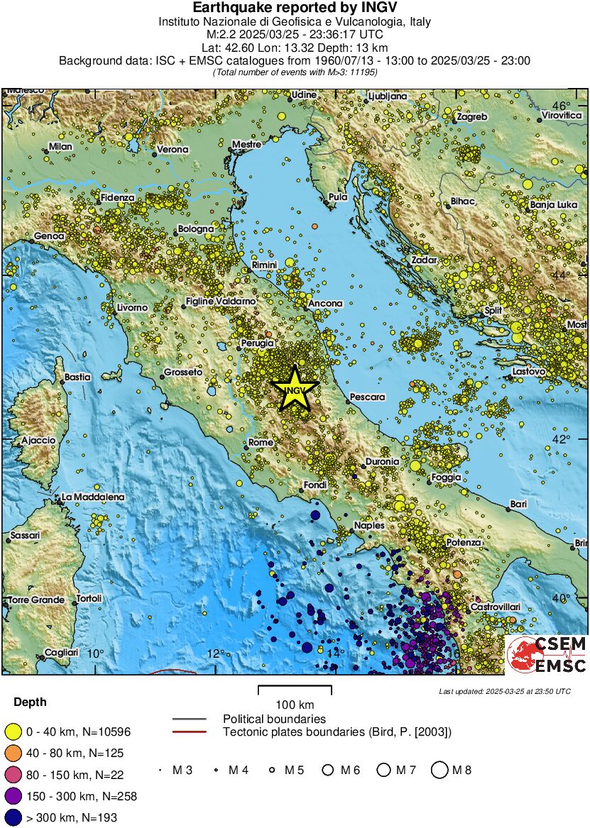 regional historical seismicity