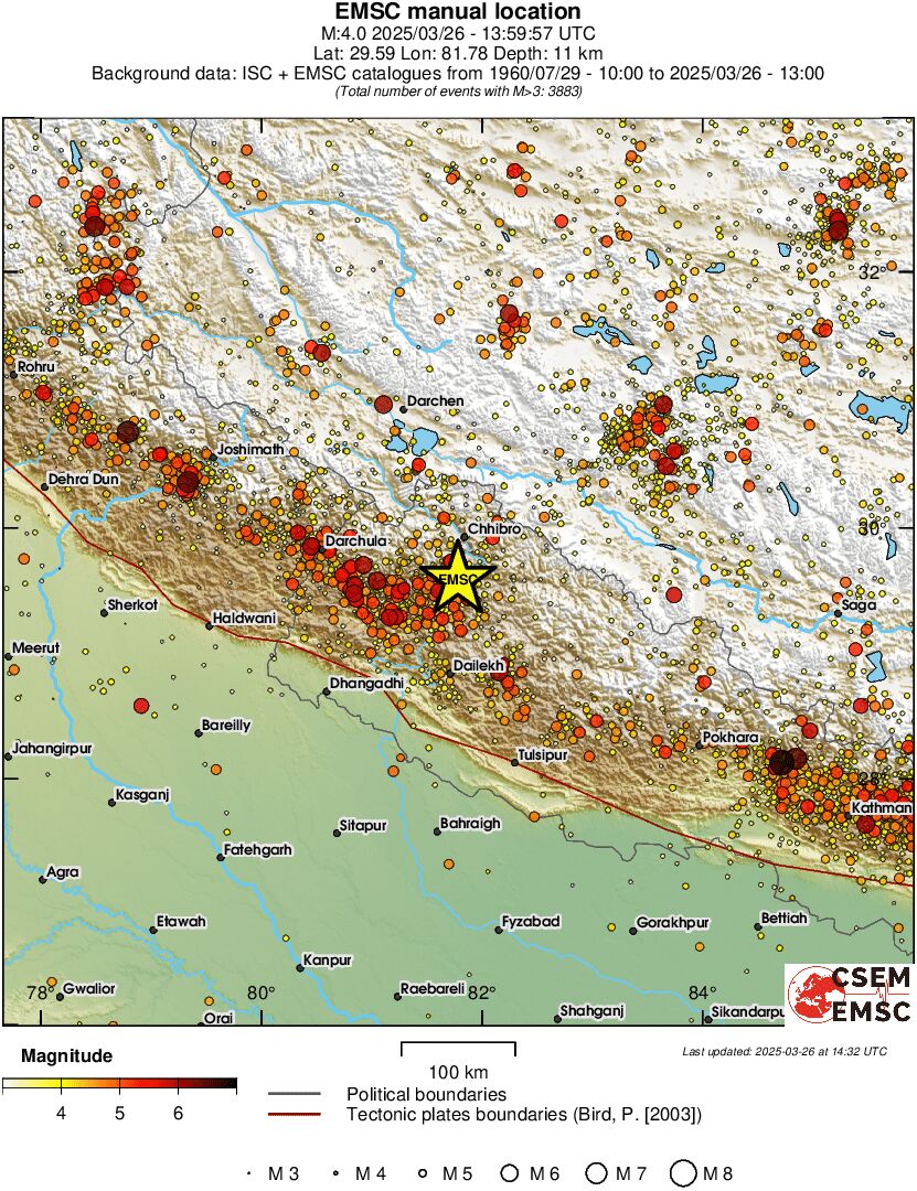 regional magnitude historical seismicity