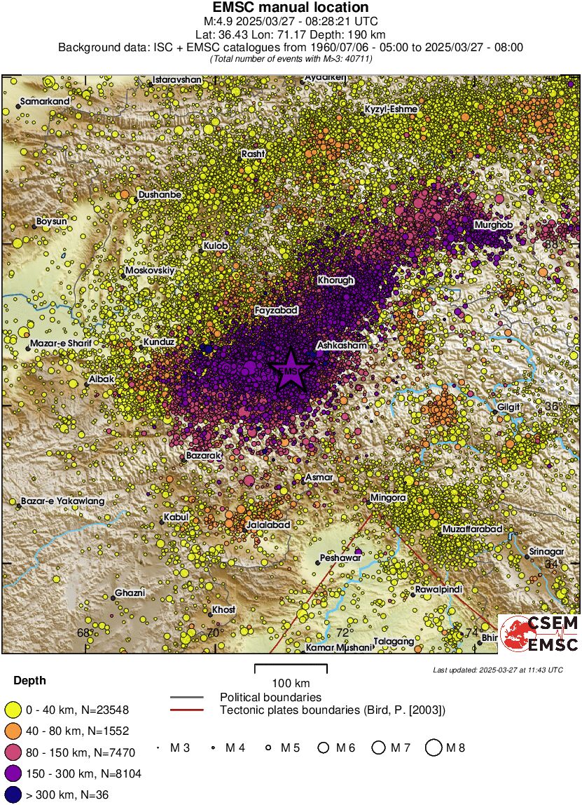 regional historical seismicity