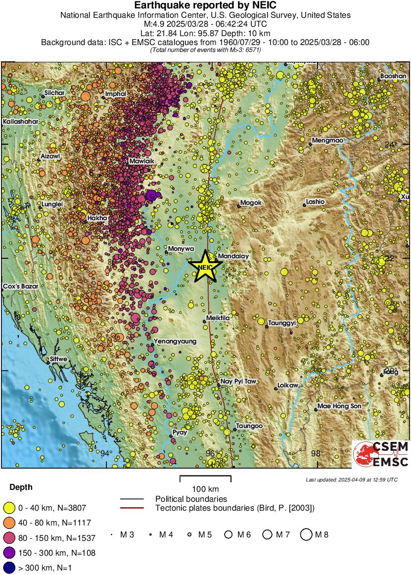 regional historical seismicity