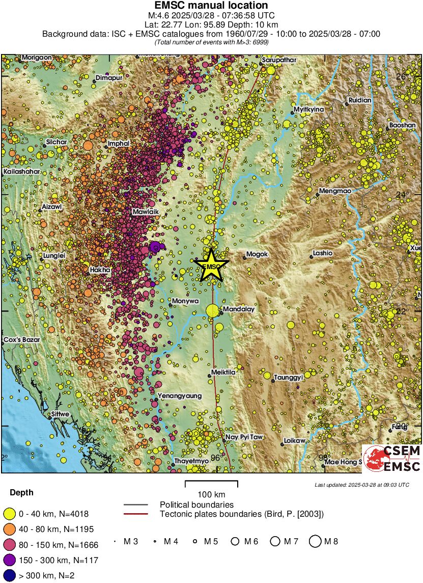 regional historical seismicity