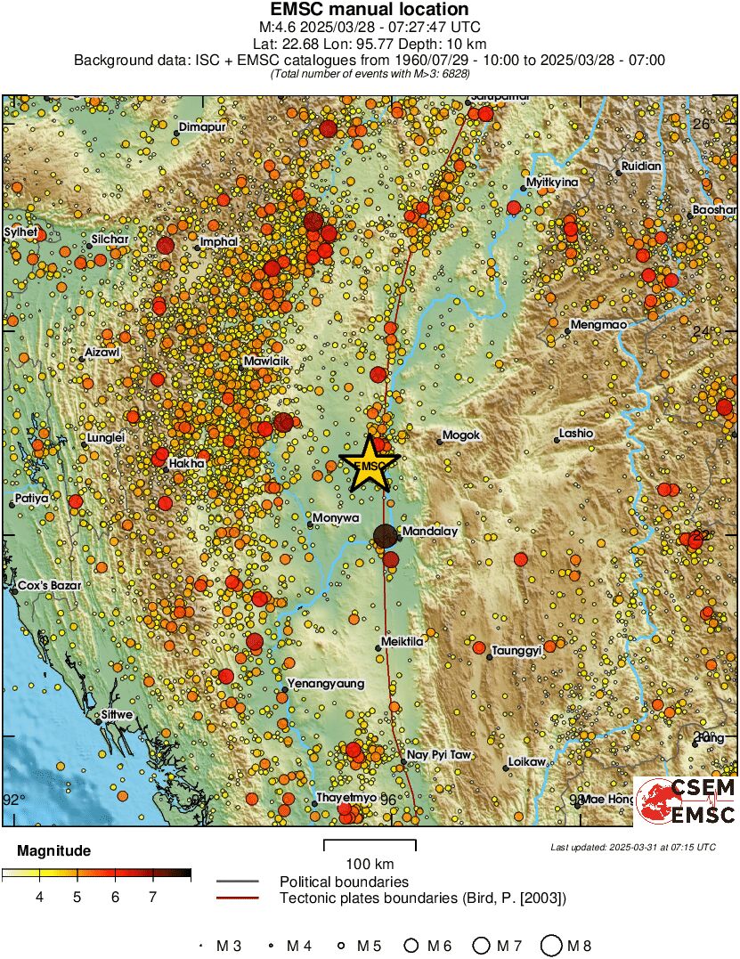 regional magnitude historical seismicity