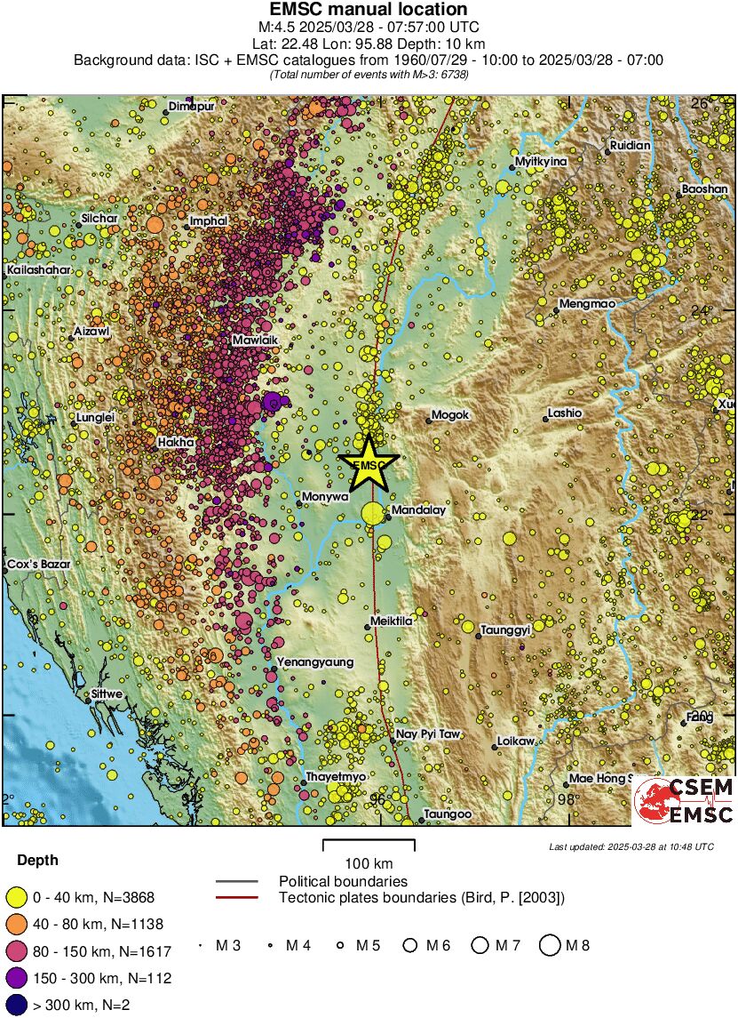 regional historical seismicity