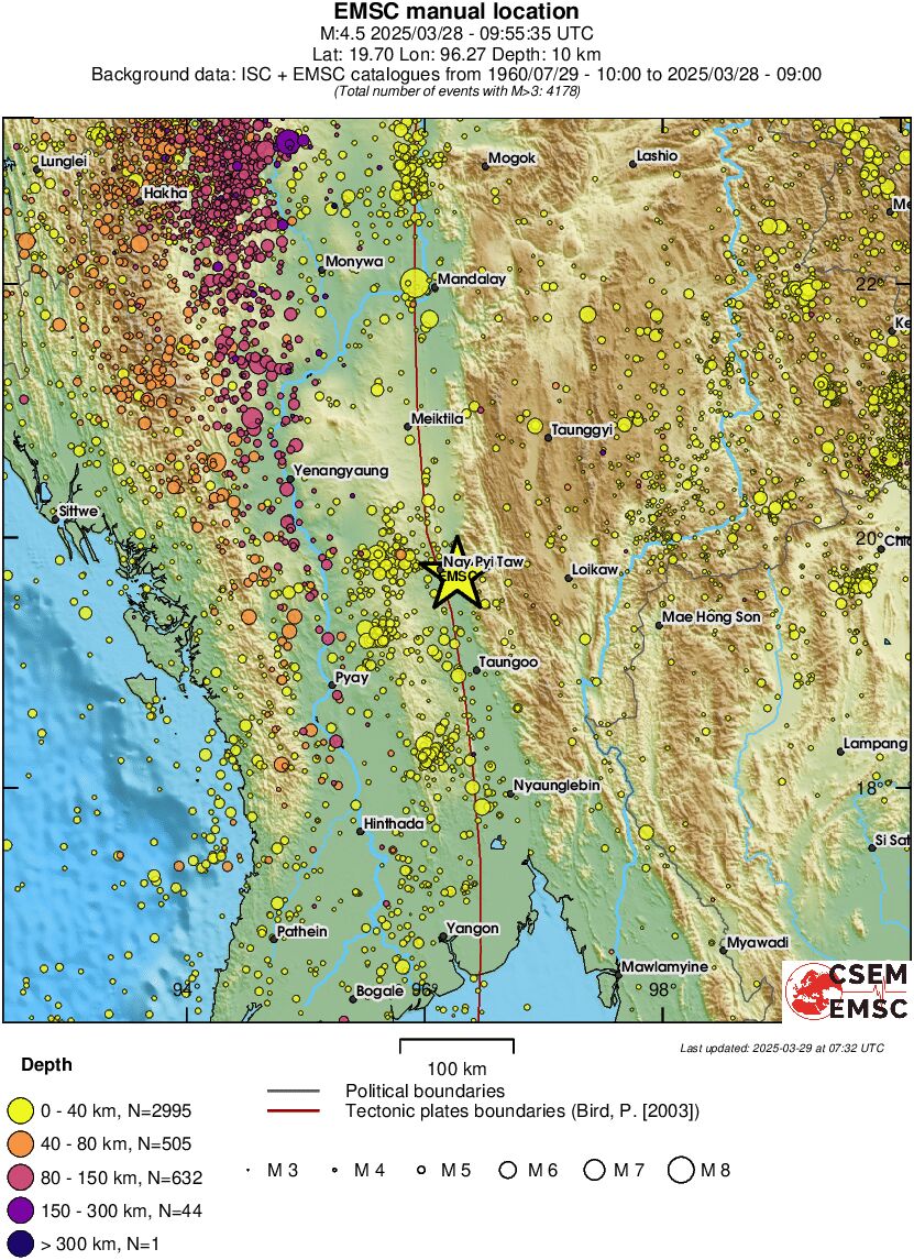regional historical seismicity