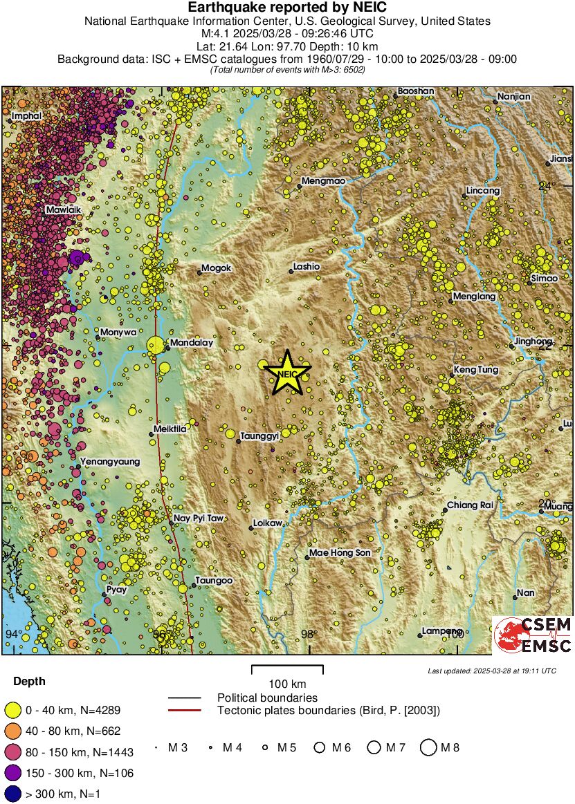 regional historical seismicity