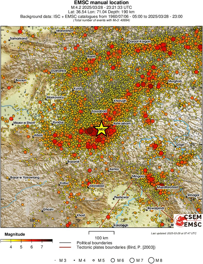 regional magnitude historical seismicity