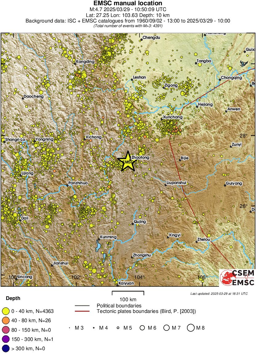 regional historical seismicity
