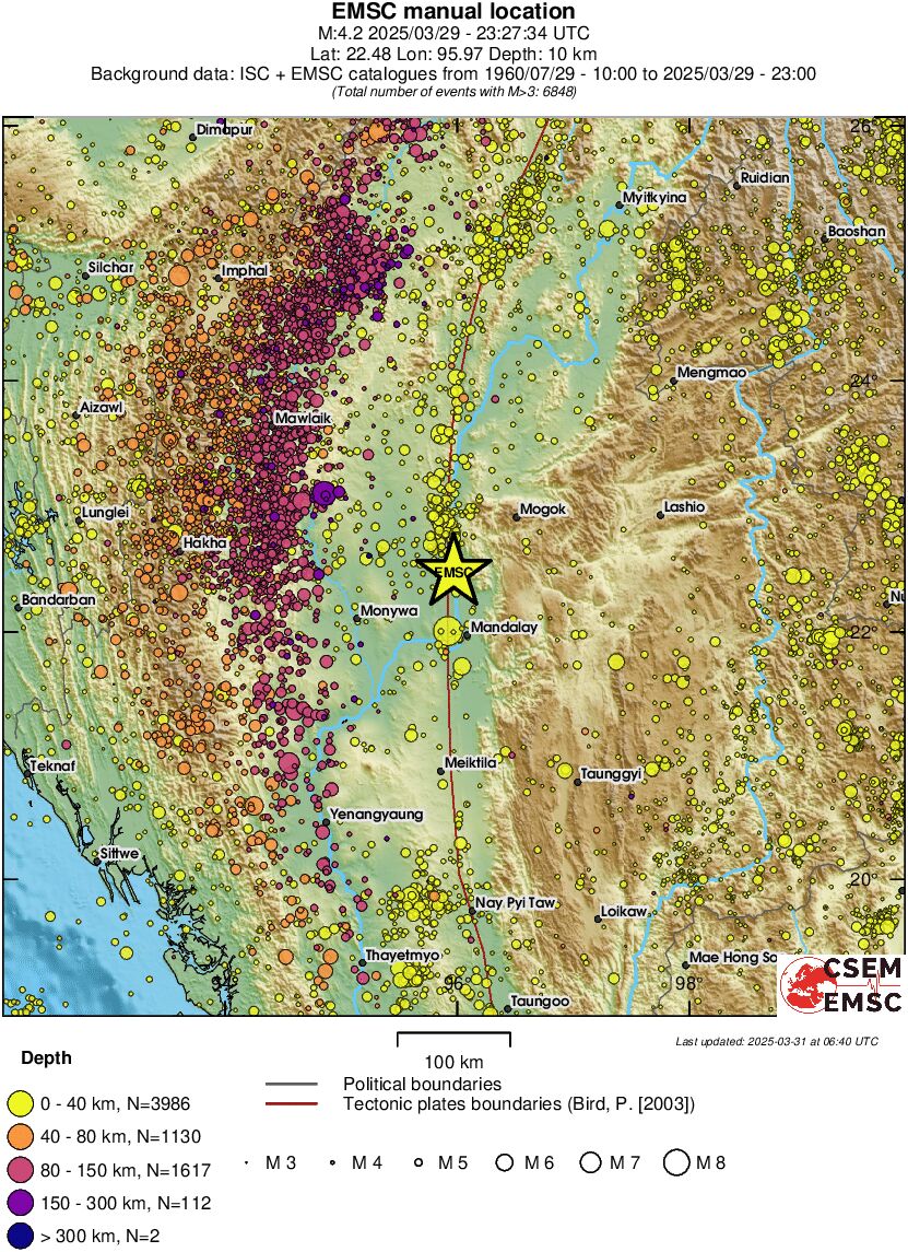 regional historical seismicity