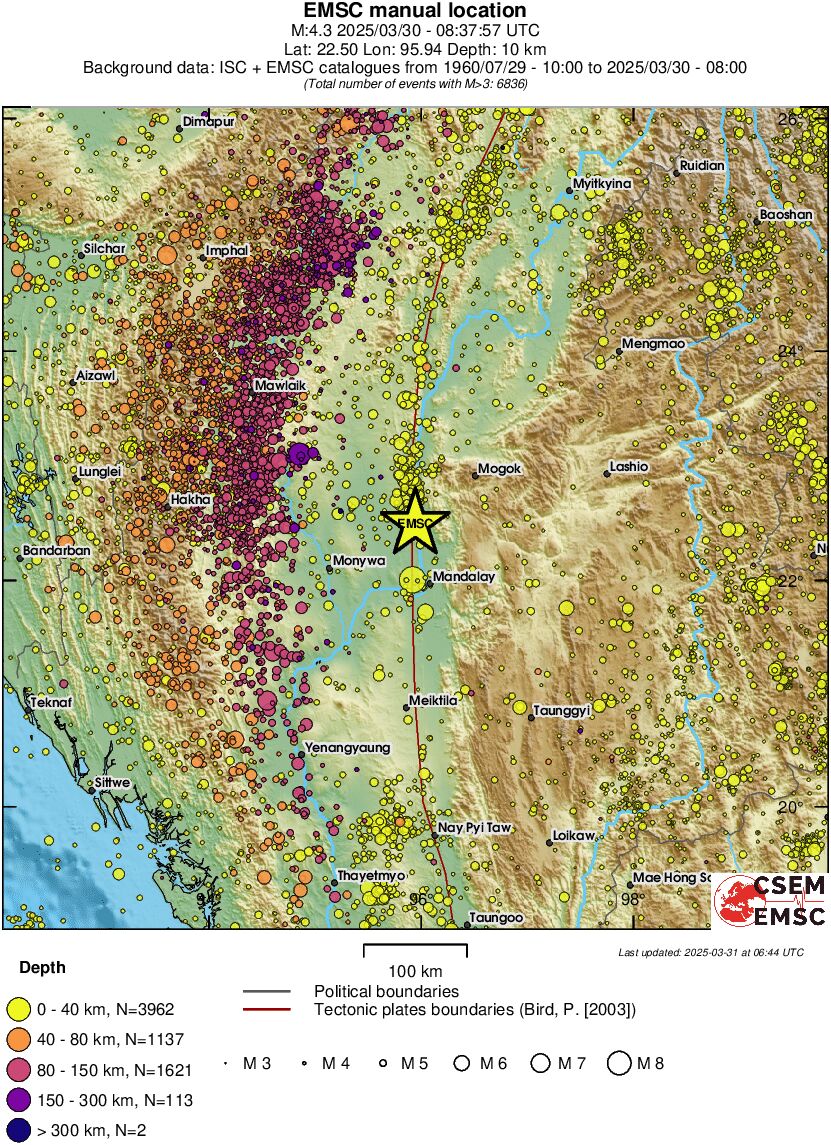 regional historical seismicity