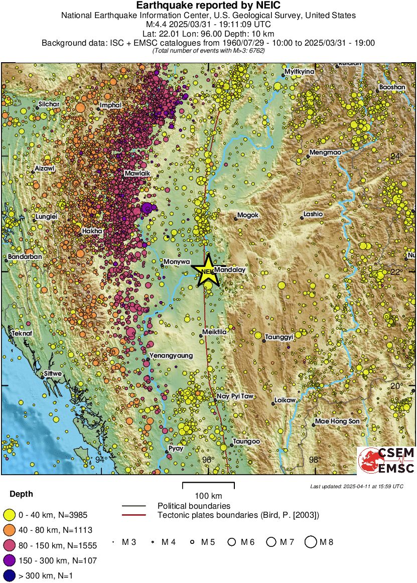 regional historical seismicity