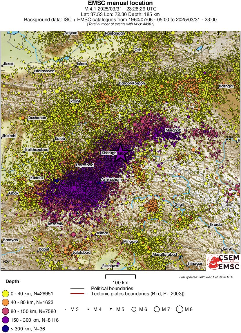 regional historical seismicity