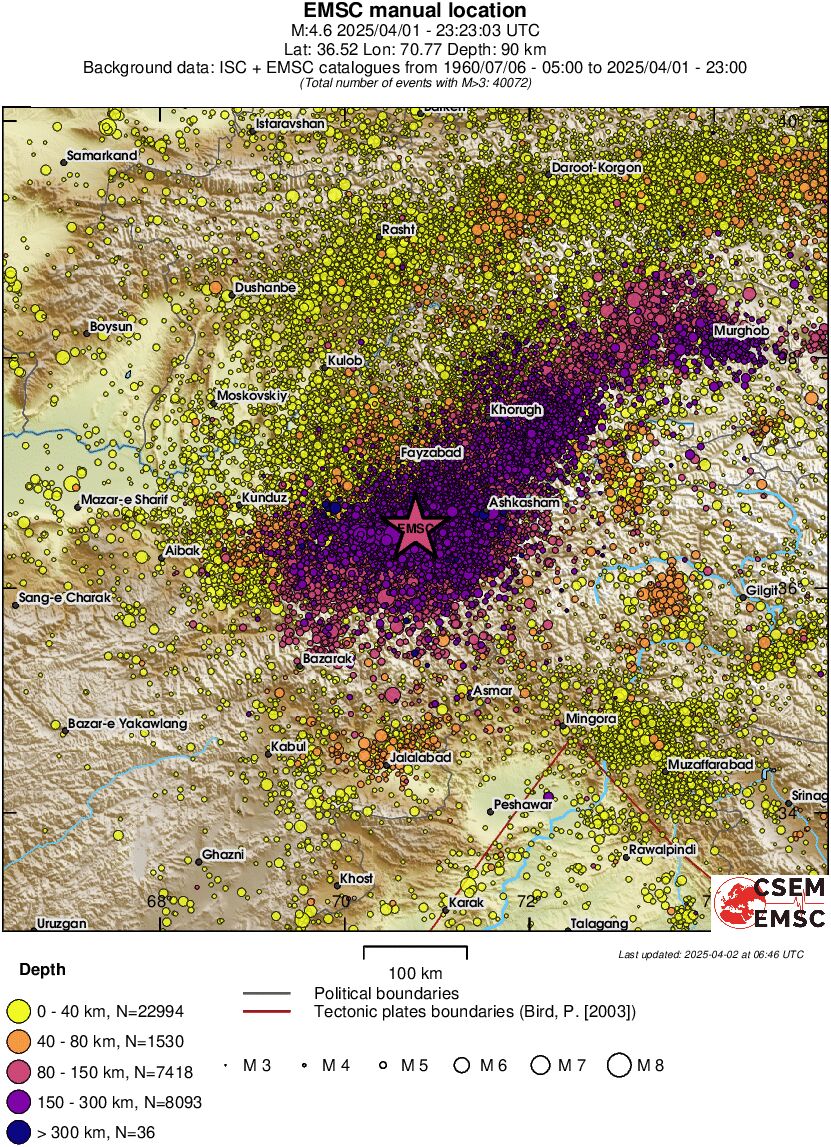 regional historical seismicity