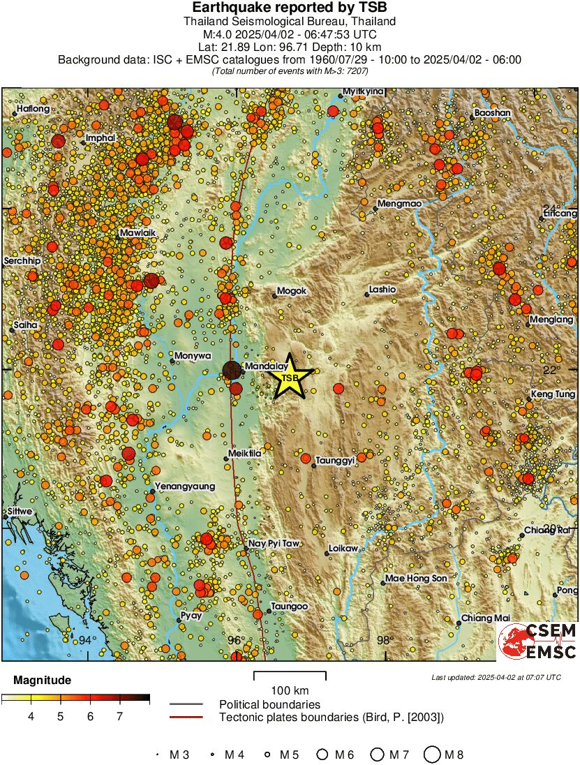 regional magnitude historical seismicity